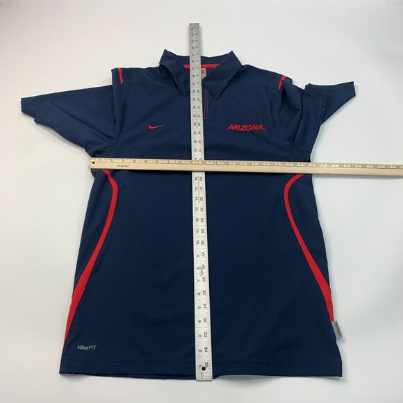 Nike Arizona Wildcats Polo Shirt Men XS Extra Small Navy Blue FitDry Performance - Picture 7 of 13
